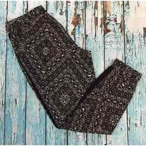 NYDJ Not Your Daughter's Jeans Black‎ White Easyfit Track Style Pants M NWT